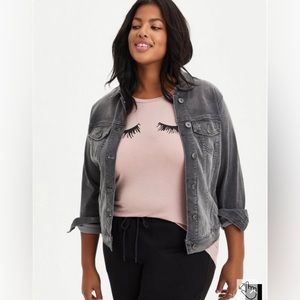 Torrid Super Soft Gray Denim Jacket